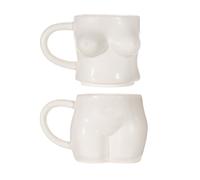 Set 2 Tazze Caffè in Ceramica Sass & Belle Body Impilabili, Tondo