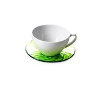 Set 2 Tazze Caffè o Tè in Porcellana + 2 Piattini Colorati, 350ml, Omada Design