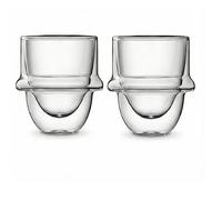 Set 2 Tazze Cappuccino e Tea in Vetro Borosilicato Doppia Parete Termico 23cl Bicchieri Impilabili per Tisane te cappuccino Gelato Luigi Borm-ioli Planeta Lavabili in Lavastoviglie MADE IN ITALY