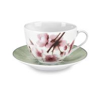 Set 2 tazze colazione porcellana Fade Spring con piattino