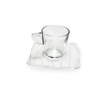 Set 2 Tazze da Tè, Cappuccino, Caffè, in Vetro, da 350 ml, Oyster Omada Design