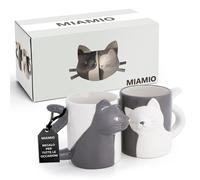 Set 2 Tazze Gatto 350ml Ceramica Colazione Mug Tazza Animale Carino Domestico