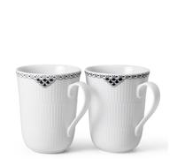 Set 2 Tazze Mug con Manico Royal Copenhagen Black Lace 36cl
