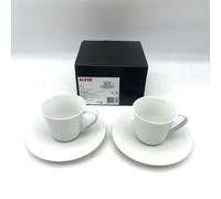 Set 2 Tazze + piatto Alessi KU Caffè grandi 20cl Design Toyo Ito New DTI05/87s