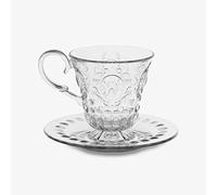 Set 2 Tazzine Caffè e Piattino Trasparente Baci Milano Acrylic BRSCF.BAR08P EmozionarSi