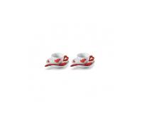 Set 2 tazzine con piattino guzzini collezione love rosso 11410065