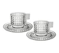 Set 2 tazzine con piattino Trasparente Baci Milano linea Zen