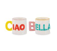 SET 2 TAZZINE DA CAFFE IN CERAMICA CIAO BELLA 100 ml