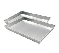 Set 2 Teglie da forno Rettangolare Pizza Lasagna Arrosti Professionale Alluminio