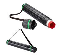 Set 2 Tubo Allungabile 64 - 107 cm Formato A0 Portadisegni Telescopico Nero