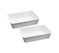 SET 2 VASCHETTE MULTIUSO IN PLASTICA CATERING (25 X 35 X H8 CM)