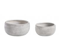 Set 2 Vasi Graffiti Ciotola Bianco