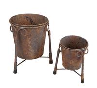 Set 2 Vasi in Ferro con Alz 21 H 23 cm