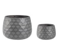 Set 2 Vasi Pyramid Ciotola Antracite