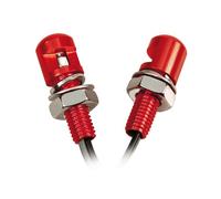 Set 2 viti con Led a luce bianca Rosso In alluminio anodizzato. Aumentano la