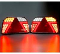 Set 2 X LED 12-24V Neon Posteriore Triangolare Reflex Trailer Camper Camion Luci