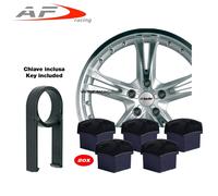 Simoni Racing CBN/17 Copribulloni Universali, Set Tappi Copribulloni Ruote Auto,Copridadi Ruota per Auto,Tappi Dadi Ruota Cerchione, Chiave 17 in ABS Nero