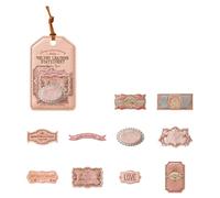 Set 20 etichette adesive dal design storico con temi inglesi invecchiati per album ritagli e libri scrittura, set adesivi in cartoncino