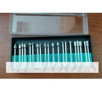 SET 20 FRESE DIAMANTATE GAMBO 3 mm PUNTE LAVORAZIONI PER DREMEL MINI TRAPANO
