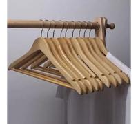 Set 20 Grucce Appendiabiti in Legno per Pantaloni Camicie con Scalanature Spalle