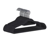 Set 20 Grucce Appendiabiti in Plastica e Velluto per Pantaloni Camicie Nere