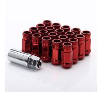 Japan Racing Lug Nuts M12 x 1,5 dadi ruota Forged Steel Rosso 20 pezzi acciaio