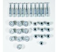 Set 20 pezzi 10 eccentrico e tirante per mobiletti giunzione foro 10 con bussola da M6 x 13 con trattamento di protezione superficiale diametro 15 interasse da 34 impronta a croce PZ/PH2 (kit178)