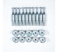 Set 20 pezzi 10 eccentrico e tirante per mobiletti giunzione foro 5 diametro 15 interasse da 34 impronta a croce PZ/PH2 per mobili con trattamento di protezione superficiale ad alta garanzia (kit 150)