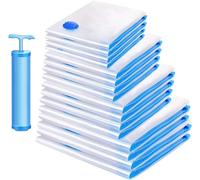 Set 20 Sacchetti Sottovuoto da Viaggio con Pompa - Salvaspazio per Abiti e Bia
