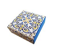 Set 20 scatole portaconfetti degustazione fai da te da assemblare con separatore ideali come bomboniere per festa a Tema varie grafiche (maiolioche vietri)