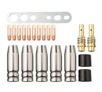 Set 20 Ugelli Punte Contatto e Ricambi Supporto per Saldatore MIG per 15AK