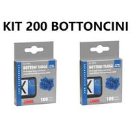 Set 100 bottoncini targa - Azzurro