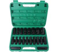 Set 20PZ Bussole ad impatto Esagonali 1/2" Rinforzate 8-32mm Prolungate 80mm