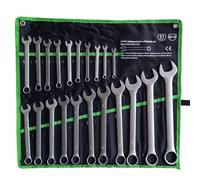 Set 21 Chiavi Combinate Fisse e a Stella (Anello) - Misure 6-32mm con Comodo Astuccio in Panno - Acciaio Cromo Vanadio - Kit Professionale Completo per Meccanica, Auto, Moto, Bricolage