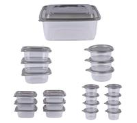 Set 21 contenitori per alimenti, impilabili, SìChef