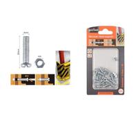 SET 21 PZ VITI VITE TESTA A CROCE TONDA 5X10 MM CON DADI DADO ESAGONALE M5 90965