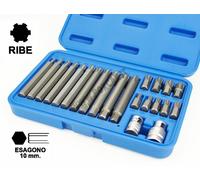 Set 21PZ INSERTI RIBE - KIT INSERTO 10mm CORTI/LUNGHI + ADATTATORI PORTAINSERTI