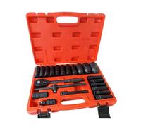 SET 22 BUSSOLE BOCCOLE 1/2" ESAGONALI DA 8 A 32 CON CRICCHETTO REVERSIBILE