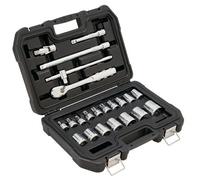 Set 22 chiavi a bussola attacco da 1/2" + bussole esagonali 8-32 mm marca DEWALT