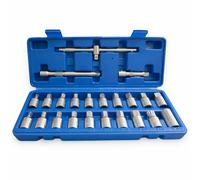 Set 23 Chiavi Bussola per Tappi Scarico Coppa Olio 3/8" e Prolunghe YZR-211