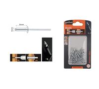 SET 23 PZ RIVETTI RIVETTO 4 X 8MM ACCESSORI BRICOLAGE FERRAMENTA FAI DA TE 90815