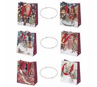 Set 24 Busta regalo natalizia in carta 16x8x19 cm, XMas Vintage