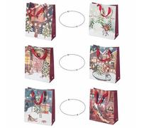 Set 24 Busta regalo natalizia in carta 22x10x26 cm, XMas Vintage