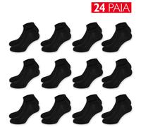 Set 24 Paia Calzini Fantasmini Uomo Donna Corti Mini Calze Cotone Pedulini VEQUE