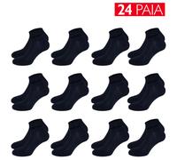 Set 24 Paia Calzini Fantasmini Uomo Donna Corti Mini Calze Cotone Pedulini VEQUE