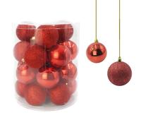 Set 24 Palle di Natale Ø7 cm Rosse per Alberi