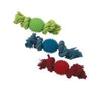 Set 24 pezzi gioco per cani Palla in Vinile Colorata con Cotone intrecciato 25 c