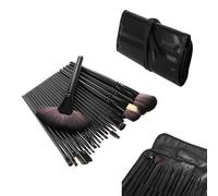 Set 24 pezzi pennelli trucco kit brush make up borsa astuccio custodia viaggio