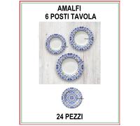 SET 24 PEZZI PIATTI AMALFI PORCELLANA DECORATO CASA PIATTO ESCLUSIVI 4 2023