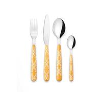 Guzzini Set posate Fusion 24 pezzi Acciaio inox 18/10 (AISI 420) Lavabile in lavastoviglie Ambra